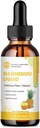 M inch Magnesium Glycinate Liquid, Absorción alta Magnesium Liquid Drops with Cellulose Fiber, Bromelain, Vitamina B6, C, D, Zinc, Magnesium Supplement for Kids and Adults, Pineapple Flavor, 1 Pack
