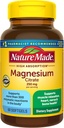 Citrato de magnesio hecho de la naturaleza 250 mg por por porción, Suplementos de magnesio para hombres y mujeres, apoya el músculo, el nervio, el hueso y el corazón, 60 Softgels, 30 días de suministro