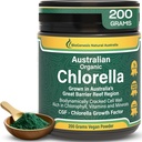 Biogenesis Organic Chlorella Powder – 200g  vidas Australian Grown ← BioDynamic Cracked Cell Wall ← Rich in Chlorophyll, Vitamins & Minerals ← Soporta Energía e Inmunidad TEN Vegan Powder