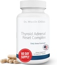 Dr. Westin Childs - Complejo de Reinserción Adrenal Tiroidea ← Herbal Support Suplemento con Glandulares " Rhodiola (adaptogenas) para Estrés, Cortisol, Fatiga, Energía en Mujeres con Hipotiroidismo 120 Ct
