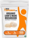 BulkSupplements.com Extract Powder de Mushroom Mane de León Orgánica - Leones Mane Suplemento Polvo, León Mane Extracto - Suplemento de Mushroom, 1000 mg por Serving, 5kg (11 libras) (Pack of 5)