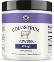 Colostrum Powder 40% IgG – EE.UU. Fuente Bovine Colostrum Suplemento para Immune Support, Gut Health, Muscle Recovery, and General Wellness - Single Ingredient, No Additives, Non-GMO - 60 porciones