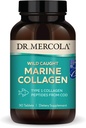 Dr. Mercola Wild Caught Marine Collagen, 30 Servings (90 Tablets), Tipo I Collagen Peptides, Suplemento dietético, promueve la aparición juvenil, no GMO, MSC certificado