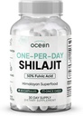 Organics Ocean One-Per-Day Shilajit for Men and Women - Natural Shilajit Supplement for Age-Defying, Bone Strength, Hormone Support and More - 30 Shilajit Capsules