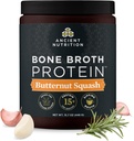 Antigua Nutrición Bono Broto Polvo Proteína, Escuadrón de mantequilla, Pollo de grano y carne de vaca Broth Powder, 15g Protein Por Servir, Apoya un Gut saludable, 15 Serviciones
