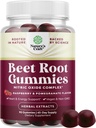 Flow Boosting Beet Root Gummies - Invigorating Beet Gummies for Adults Nitric Oxide Energy & Heart Health Support with Grapeseed Pomegranate & Vitamin B12 - Vegan Non-GMO & Gluten Free (45 Servings)