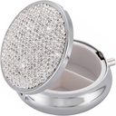 Medicamento Organizador Caja Pocket Farmacia Bling Travel Pill Caja de caja para Profundizar Mini Pill Holder Organizador Pequeño Contenedor de Pill para Vitamina(Silver)