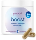 Proov - Suplemento Boost para Mujeres - Promueve la Producción de Estrógeno - Fertilidad &amp; Menopausal Apoyo para Mujeres - Equilibrio Hormonal - Aceite Primrose Color Rojo, Dong Quai, Cohosh Negro - 30 cápsulas