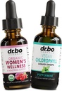 Saldo hormonal para mujeres " gotas líquidas de clorofila - Bienestar de la mujer Suplementos de equilibrio hormonal orgánico - Vegan gotas de clorofila líquida Odor Cleanse Suplemento Desodor interno