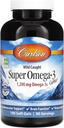 Carlson - Super Omega-3 Gems, 1200 mg Omega-3, soporte cardiovascular, función cerebral " Visión Salud, 180 geles blandos