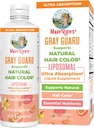 MaryRuth Organics Gray Guard Liposomal, apoya el color natural del cabello, con cobre &amp; ácido pantoténico, hierbas tradicionales de la tierra santa, vitamina E &amp; vitamina B para la salud general, edad 18+, 15.22 Fl oz