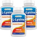 Mejores Naturales L-Lysine 1000mg 180 Tabletas (180 Cuenta (Pack of 1)) (3 Botellas)