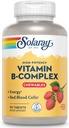 SOLARAY Vitamina B-Complex Chewables, Fresa, Energía Saludable, Celda de Sangre Roja, Estrés &amp; Metabolismo Soporte, 50 Tabletas