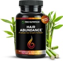 TRIO NUTRITION Hair Abundance ← Natural Vitamin Supplement for Hair Growth, Strong Nails and Smooth Skin habit Boosted with Collagen, Keratin, Zinc &amp; Selenium ← Biotin 10000mcg ← 30 Day Supply