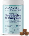Probióticos para perros, probióticos de perros y enzimas digestivas, pre " Probióticos de más de 1 billón de UF, para la salud de Gut y la salud digestiva, balance de levadura, soporte de inmunodeficiencia, 90 cerdas blandas