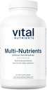 Nutrientes Vitales Multi-Nutrients with No Iron or Iodine ¦ Full Vegetarian Daily Multivitamin and Mineral Fórmula with Potent Antioxidants* ← Gluten, Dairy and Soy Free ← 180 Capsules