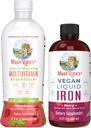 MaryRuth's Liquid Morning Multivitamin (Strawberry) & Iron Liquid (Berry) ← Clean Label Project Verified®  habit Vitamins for Energy, Immunity, " Global Health TEN Vegan, Non-GMO, Gluten Free