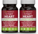 Marcas básicas Smart Heart Odorless Omega-3 Fish Oil 1000mg - Triple Strength EPA & DHA, Non-GMO, Heart & Cognitive Support - 90 Burpless Softgels - 2-Pack