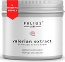 Valerian Root 4:1 Extracto Cápsulas 750mg – Optimizada Puridad Activa – 4X Concentración Valerian Root Extract Suplemento - Gluten Free, Non-GMO - Promueve Relajación - 120 Cápsulas