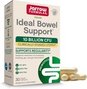 Jarrow Fórmulas Ideal Bowel Support - 10 billon de organismos por ser - 30 Veggie Caps - Bowel Support - Reduce Bloating , Gas < Intestinal Discomfort - Hasta 30 Servimientos