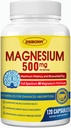 Suplemento Complejo de Magnesio, 500 mg de Glycinate de Magnesio con Citrato & Malato, Forma enganchada para alta absorción con zinc &amp; vitamina D3 para Nerve, Muscle &amp; Bone Support, 115 cápsulas
