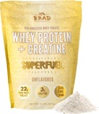 B.rad Superfuel - Grass Fed Whey Protein Isolate Boosted with Creatine ← Farm-Fresh, Easy-to-Digest, Clean Ingredients ← 2 Libras TEN 100% USA Fuented ← Desflavored