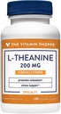 L-Theanine, clínicamente estudiado - Promueve la Relajación & Stress Support - 200 MG, 120 Vegetable Capsules, 120 Servings by the Vitamin Shoppe