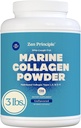 Principio Zen Peptides de Collagen Marine Powder 3lb. Pescado salvaje, no transgénico. Admite la piel sana, el pelo, las articulaciones y los huesos. Hidrolyzed Tipo 1 & 3 Proteína. Aminoácidos, Sin sabor, Fácil de mezclar.