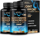 Glucosamina Chondroitin MSM Collagen ← Soporte Conjunto Suplemento 2800 mg Silencio Hecho en EE.UU.