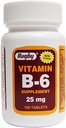 Vitamina B-6 25 mg, 100 tabletas, Watson Rugby - Comprar paquetes y ahorrar (Pack de 2)