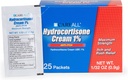 CareAll Hydrocortisone Cream 1% (25 Pack), 0.9gr Foil Packet. Fórmula de fuerza máxima, Crema de piel de sarpullido anti Itch Alivia la picazón, el eczema, los insectos, el veneno y la psoriasis