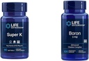 Super K Vitamina K1, K2 MK-7, MK-4, Vitamina C, Bone/Heart Health, 3-Month Supply y Boron 3 Mg 100 cápsulas vegetarianas