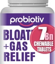 Gas &amp; Bloating Support for Women and Men 7 Billion CFU – Probióticos Chewable " Lactobacillus Reuteri, Enzimas Digestivos diarios para el Bloating ocasional, Gut Comfort " Digestive Health