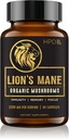 HPD Rx Lion's Mane Mushroom Extract Capsules Natural Nootropic, soporta la memoria & Focus, inmunoity Booster - Potent Mushroom Suplemento  2250 mg, 90 cápsulas, Pack of 1
