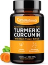 PhiNaturals Turmeric Curcumin Suplemento con Black Pepper Extract - 4200 mg Whole Curcuma Root Equivalent Per 3 Capsules Serving - Tumeric Pills