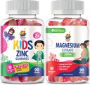 Magnesio Gummies para adultos " Zinc Gummies para adultos " . 200mg - Cifras de Magnesio Calma - Citrato de Magnesio Suplemento Chewable para Mood &amp; Muscle Support. Zinc Chewable Gummy para Immune Support -