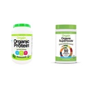 Orgain Organic Plant-Based Protein Powder + Superfoods Greens Powder Bundle (1.59lb + 0.62lb)