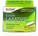 Bisacodyl Laxative Suppository ← USP 10mg for Fast, Gentle Constipation Relief ← Comfort-Shaped, Pack of 16 Suppositories