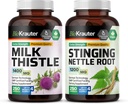 BIO KRAUTER Milk Thistle 250 Capsules &amp; Stinging Nettle 250 cápsulas