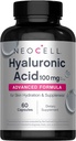 NeoCell Hyaluronic Acid Capsules, lubricante esencial, soporta la hidratación de tejido, libre de gluten, 60 Conde, 1 Botella