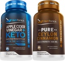 Herbtonics Apple Cider Vinegar Capsules Plus Keto BHB ← Fat Burner &amp; Weight Loss Suplemento para Hombres - Premium Ceylon Cinnamon Capsules - efectivas píldoras de canela para mejorar el bienestar