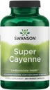 Swanson Super Cayenne - Suplemento Herbal Promoción de la salud del corazón, Circulación " Flujo de sangre - Fórmula natural w/Ginger Rhizome, Hawthorne Berry " Lecithin - (250 cápsulas vegetales)