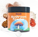 Mushroom Powder Blend (75 Servings), Diez Mushroom Suplemento con Lions Mane, Reishi, Cordyceps, Chaga, Mushroom Powder para Coffee Alternative, Matcha  durable Energy, Focus, Immune Support