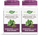 Nature's Way Oregano Oil 75-85% Carvacrol per Capsule, Vegetarian, 60 Vegetarian Capsules, Pack of 2