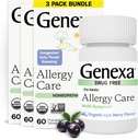 Genexa Allergy Care tóxico Drug Free, Non-Drowsy Allergy & Decongestant Relief for Adults ← Vegan " Non-GMO ← Alivio de la Alergia Homeopática Made Clean ← Orgánica Acai Berry Flavor  180 Chewable Tablets