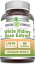 Amazing Formulas White Kidney Bean Extract 6500 Mg ¦ Vegetarian Capsules ¦ Non-GMO TENIDO Gluten-Free TEN Made in USA (1 Pack ← 120 Count)