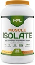 MFL 100% Isolate Protein l 30g de Protein l 12g Amino Acids l Keto Friendly l Low Carbs l 2 lbs. (Banana Cream)