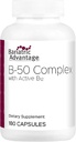 Complejo Bariatric Advantage B-50 con B12 Activo, Suplemento de Alta Potencia Conteniendo Todas las Vitaminas B Esenciales con Choline, Inositol y PABA - 180 Cuenta