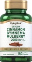 Piping Rock Ceylon Cinnamon Gymnema Mulberry Complex | 2000mg | 180 Capsules | Herbal Supplement | Concentrated Extract | Non-GMO, Gluten Free