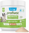 Laboratorios Vetnique Profivex Probiotics for Dogs All Natural Dog Chews & Powder for Digestive Health Probiotic Supplements for Dogs 5 Strains of Probiotics & Prebiotics (Powder, 4.25oz)